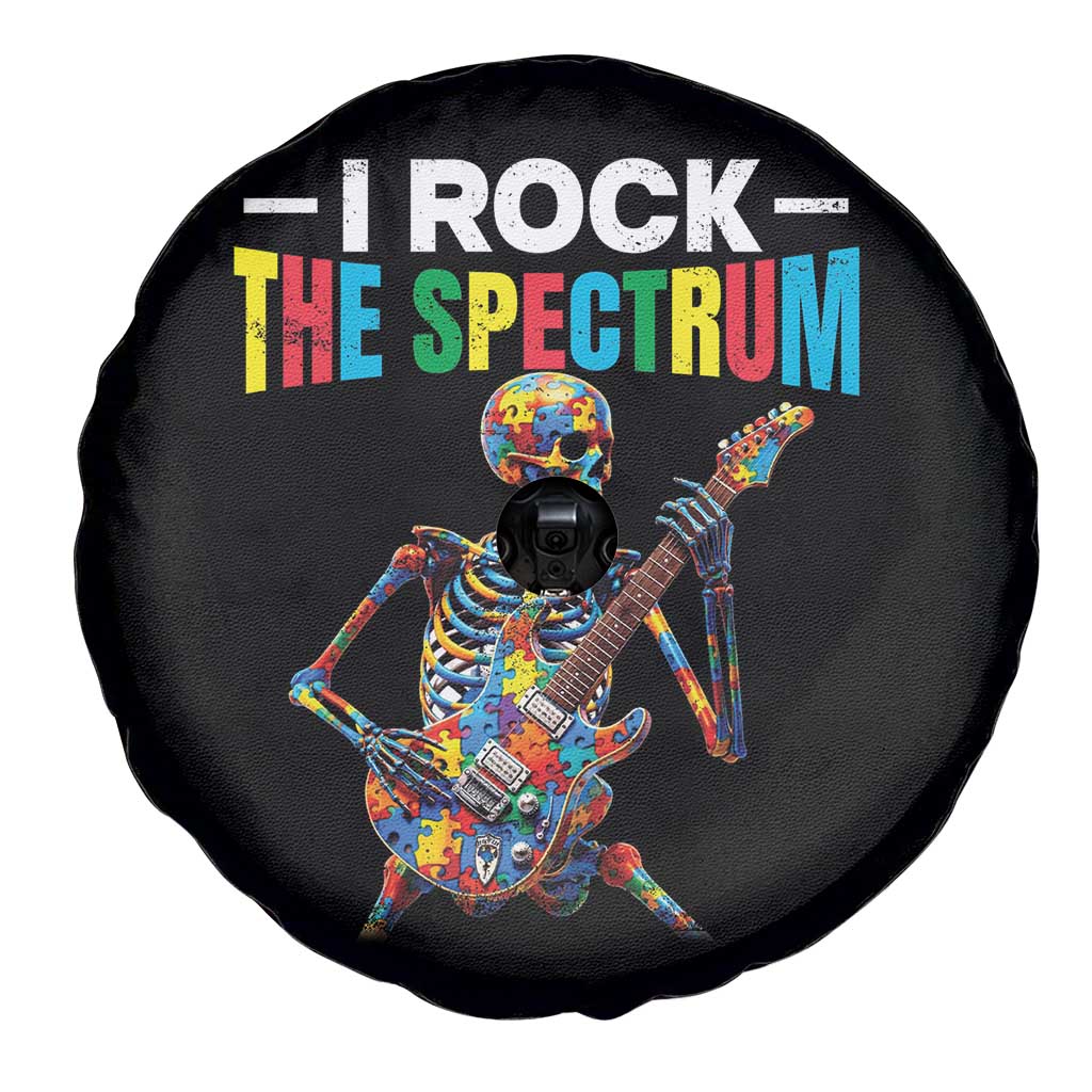 Autism Skeleton Rocker Spare Tire Cover I Rock The Spectrum Autism Awareness