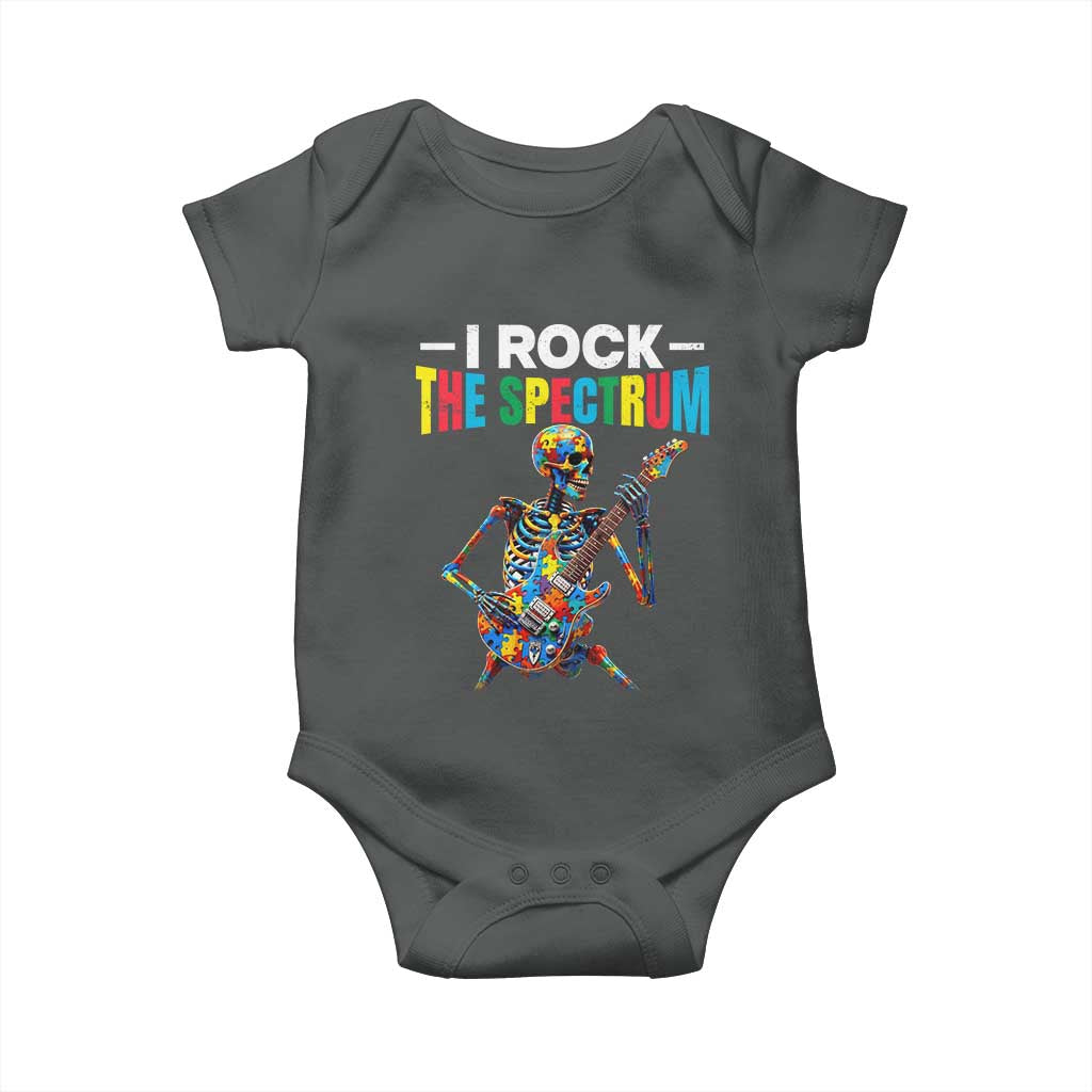 Autism Skeleton Rocker Baby Onesie I Rock The Spectrum Autism Awareness