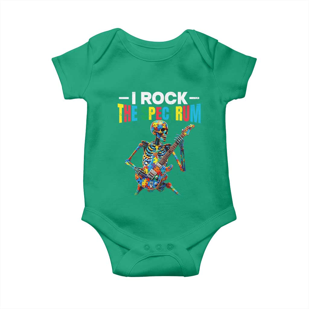 Autism Skeleton Rocker Baby Onesie I Rock The Spectrum Autism Awareness