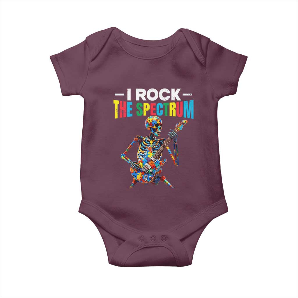 Autism Skeleton Rocker Baby Onesie I Rock The Spectrum Autism Awareness