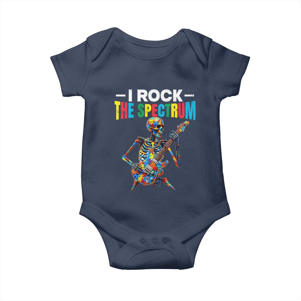 Autism Skeleton Rocker Baby Onesie I Rock The Spectrum Autism Awareness