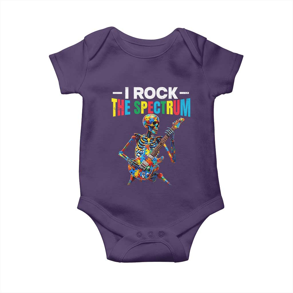 Autism Skeleton Rocker Baby Onesie I Rock The Spectrum Autism Awareness