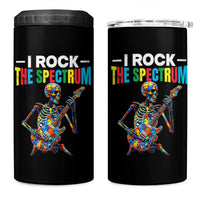 Autism Skeleton Rocker 4 in 1 Can Cooler Tumbler I Rock The Spectrum Autism Awareness