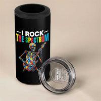 Autism Skeleton Rocker 4 in 1 Can Cooler Tumbler I Rock The Spectrum Autism Awareness