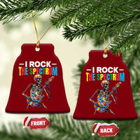 Autism Skeleton Rocker Ceramic Ornament I Rock The Spectrum Autism Awareness