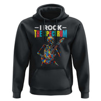 Autism Skeleton Rocker Hoodie I Rock The Spectrum Autism Awareness
