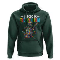 Autism Skeleton Rocker Hoodie I Rock The Spectrum Autism Awareness