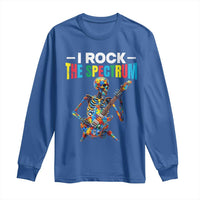 Autism Skeleton Rocker Long Sleeve Shirt I Rock The Spectrum Autism Awareness