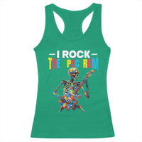 Autism Skeleton Rocker Racerback Tank Top I Rock The Spectrum Autism Awareness