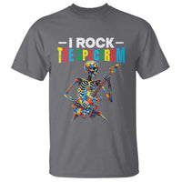 Autism Skeleton Rocker T Shirt I Rock The Spectrum Autism Awareness