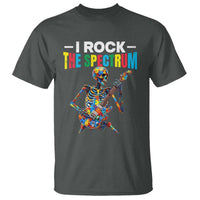 Autism Skeleton Rocker T Shirt I Rock The Spectrum Autism Awareness