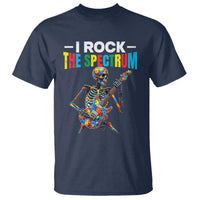 Autism Skeleton Rocker T Shirt I Rock The Spectrum Autism Awareness