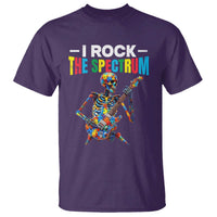 Autism Skeleton Rocker T Shirt I Rock The Spectrum Autism Awareness
