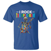 Autism Skeleton Rocker T Shirt I Rock The Spectrum Autism Awareness