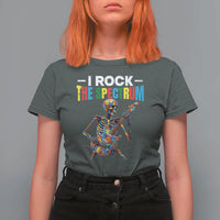 Autism Skeleton Rocker T Shirt For Women I Rock The Spectrum Autism Awareness