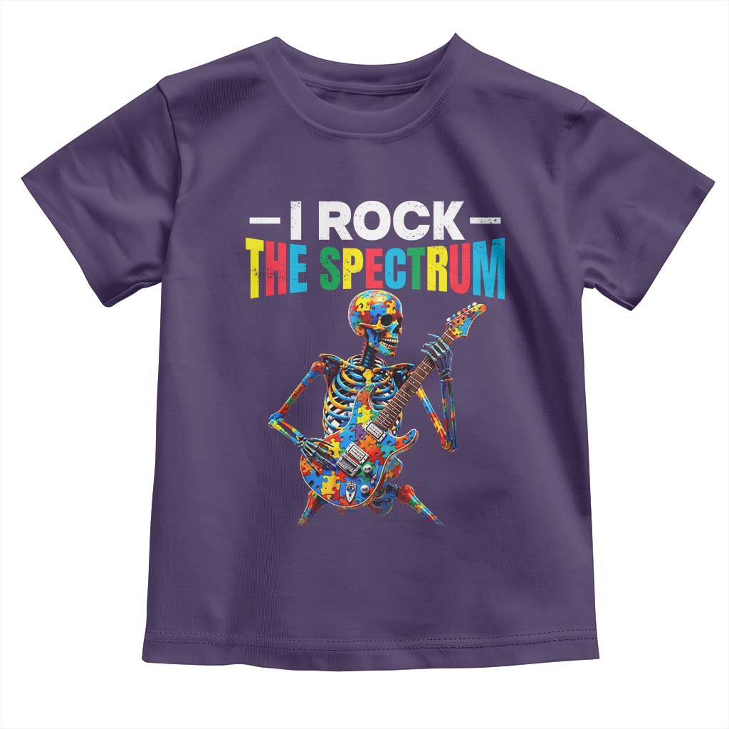 Autism Skeleton Rocker Toddler T Shirt I Rock The Spectrum Autism Awareness