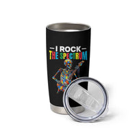 Autism Skeleton Rocker Tumbler Cup I Rock The Spectrum Autism Awareness