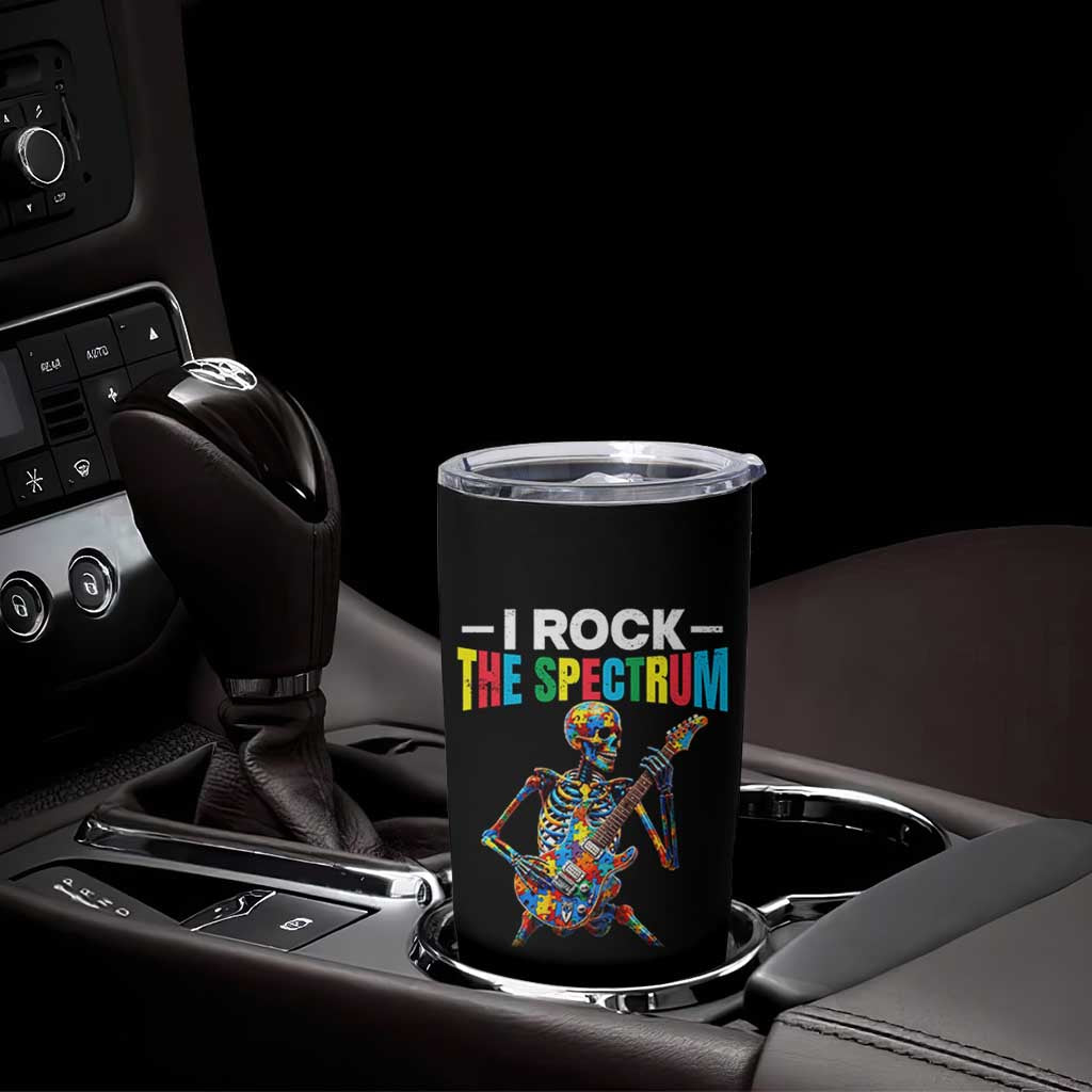 Autism Skeleton Rocker Tumbler Cup I Rock The Spectrum Autism Awareness