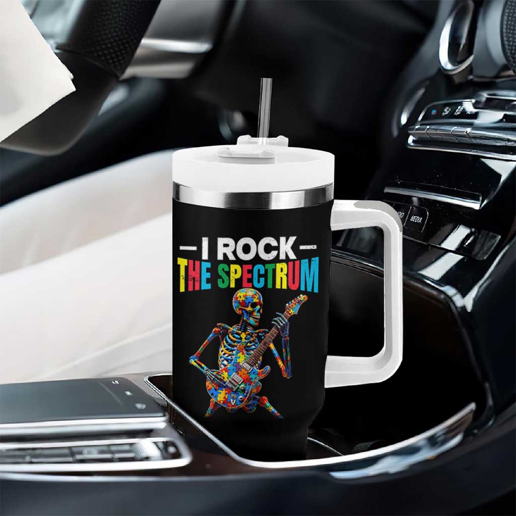 Autism Skeleton Rocker Tumbler With Handle I Rock The Spectrum Autism Awareness
