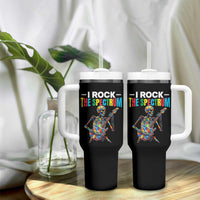Autism Skeleton Rocker Tumbler With Handle I Rock The Spectrum Autism Awareness