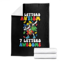 Funny 67 Autism Awareness Throw Blanket 6 Letters Autism 7 Letters Awesome Dabbing Puzzle