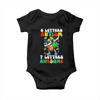 Funny 67 Autism Awareness Baby Onesie 6 Letters Autism 7 Letters Awesome Dabbing Puzzle