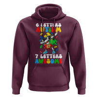 Funny 67 Autism Awareness Hoodie 6 Letters Autism 7 Letters Awesome Dabbing Puzzle