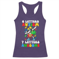 Funny 67 Autism Awareness Racerback Tank Top 6 Letters Autism 7 Letters Awesome Dabbing Puzzle