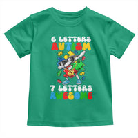 Funny 67 Autism Awareness Toddler T Shirt 6 Letters Autism 7 Letters Awesome Dabbing Puzzle