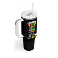 Funny 67 Autism Awareness Tumbler With Handle 6 Letters Autism 7 Letters Awesome Dabbing Puzzle