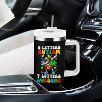 Funny 67 Autism Awareness Tumbler With Handle 6 Letters Autism 7 Letters Awesome Dabbing Puzzle