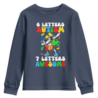 Funny 67 Autism Awareness Youth Sweatshirt 6 Letters Autism 7 Letters Awesome Dabbing Puzzle