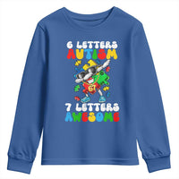 Funny 67 Autism Awareness Youth Sweatshirt 6 Letters Autism 7 Letters Awesome Dabbing Puzzle