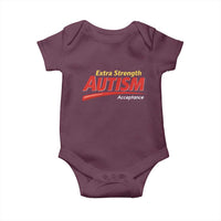 Funny Extra Strength Autism Acceptance Inappropriate Autism Meme Baby Onesie