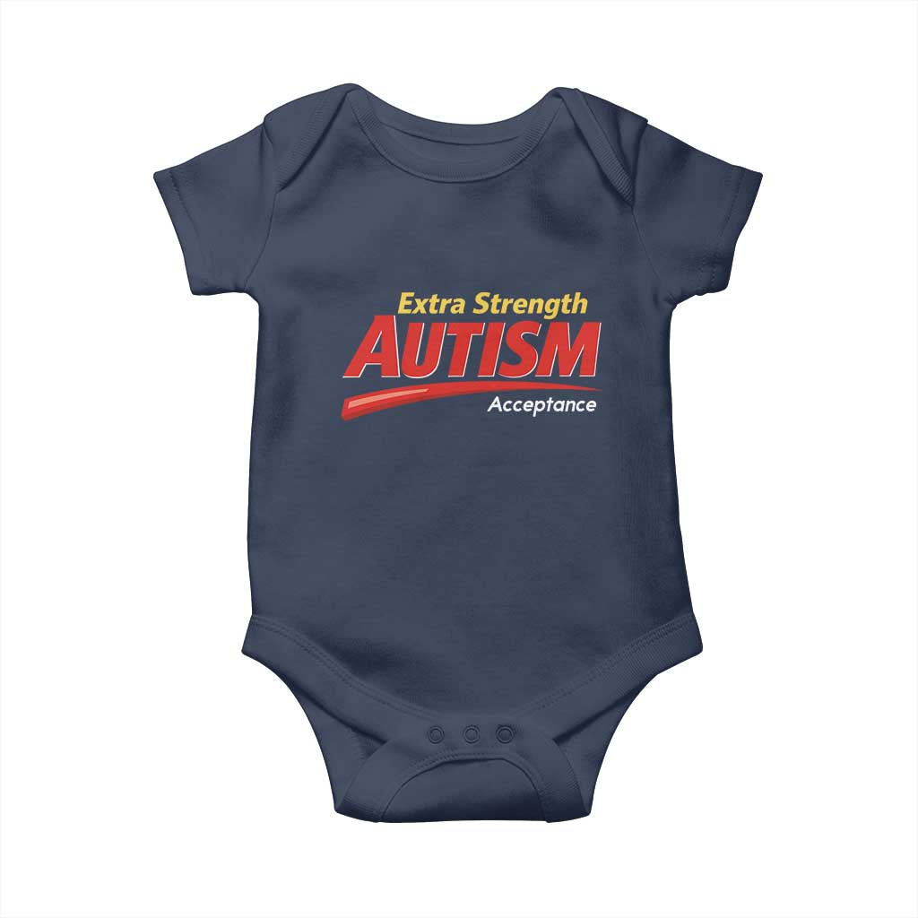 Funny Extra Strength Autism Acceptance Inappropriate Autism Meme Baby Onesie