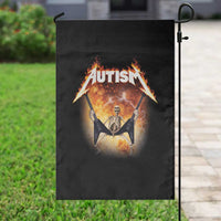 Autism Skeleton Rocker Garden Flag Hardcore Rock Style Artwork