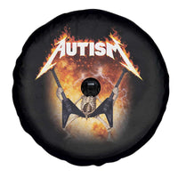 Autism Skeleton Rocker Spare Tire Cover Hardcore Rock Style Artwork