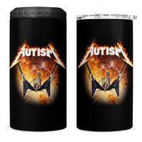 Autism Skeleton Rocker 4 in 1 Can Cooler Tumbler Hardcore Rock Style Artwork