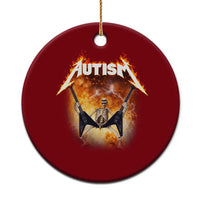Autism Skeleton Rocker Ceramic Ornament Hardcore Rock Style Artwork