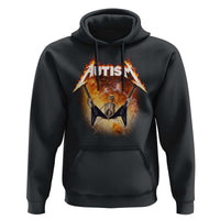 Autism Skeleton Rocker Hoodie Hardcore Rock Style Artwork