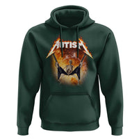 Autism Skeleton Rocker Hoodie Hardcore Rock Style Artwork