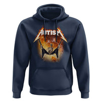 Autism Skeleton Rocker Hoodie Hardcore Rock Style Artwork