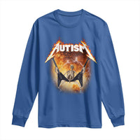Autism Skeleton Rocker Long Sleeve Shirt Hardcore Rock Style Artwork