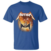 Autism Skeleton Rocker T Shirt Hardcore Rock Style Artwork