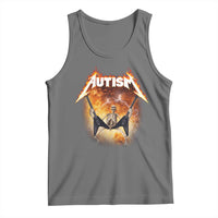 Autism Skeleton Rocker Tank Top Hardcore Rock Style Artwork