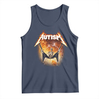 Autism Skeleton Rocker Tank Top Hardcore Rock Style Artwork
