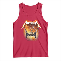 Autism Skeleton Rocker Tank Top Hardcore Rock Style Artwork