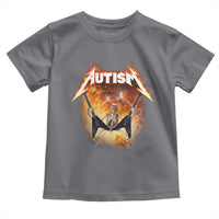 Autism Skeleton Rocker Toddler T Shirt Hardcore Rock Style Artwork