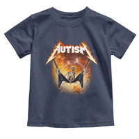 Autism Skeleton Rocker Toddler T Shirt Hardcore Rock Style Artwork
