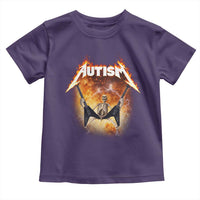 Autism Skeleton Rocker Toddler T Shirt Hardcore Rock Style Artwork